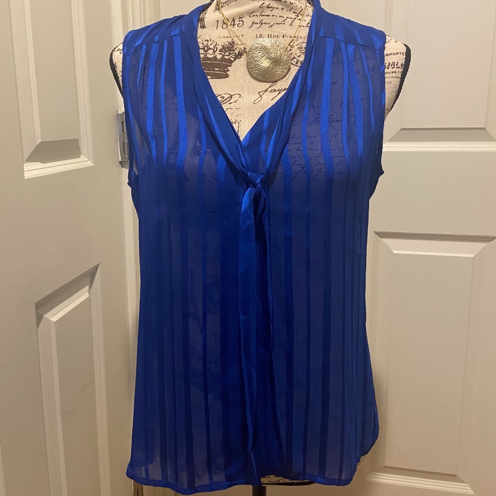 NWT Banana Republic sleeveless blue blouse sz S